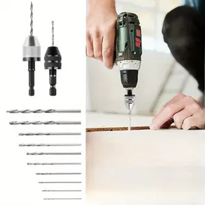 Set of 12, 2 Pack Quick-Change Keyless Drill Chuck Adapter - 1/4" Hex Shank, Simple Bit Replacement for Impact Drivers and Screwdrivers | Sturdy, Ideal for DIY Projects and Home Repairs