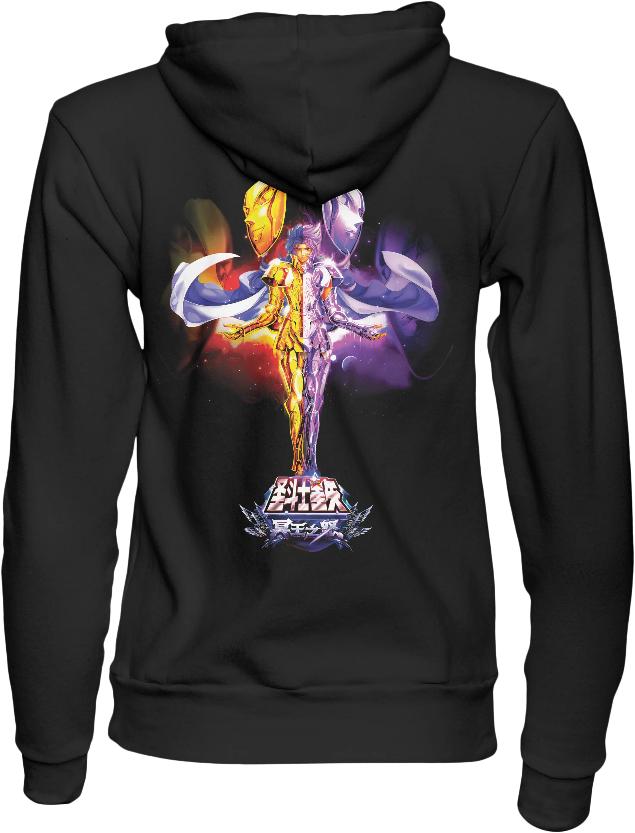 Saint Seiya Caballeros del Zodiaco Saga Gold and Sapuri Hoodie Sweatshirt Man Pullover Long Sleeve GILDAN G640 100% Preshrunk Ring Spun Cotton Modern Classic Fit