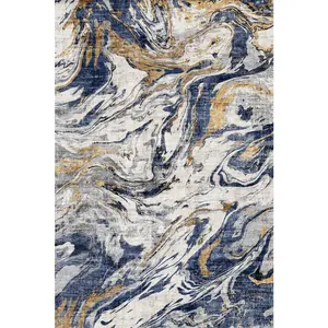 Machine Washable Area Rug Large Living Room Rug, Non Slip Modern Abstract Floor Carpet, Low Pile Foldable Rug, Soft Rug for Bedroom, Nursery, Dining Room