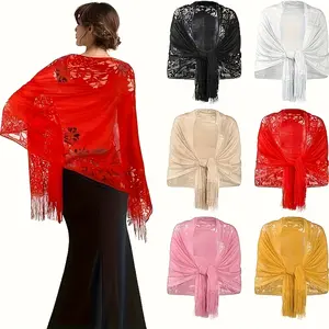 Elegant Floral Shawl for Women - Lightweight and Breathable