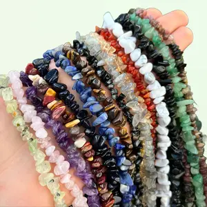 30" Gemstone Chips Necklace for Women and Men - Mix and Match