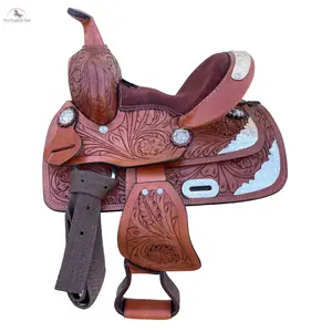 Miniature Western Silver Show Saddle- 8 inch