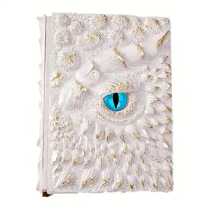 3D Longan relief diary, resin engraved notebook, D&D notepad for dragon enthusiasts, blank paper, hardcover travel notepad for writing, sketchbook, collectibles, gifts, decorations, A5 size, hardcover drawing sketchbook
