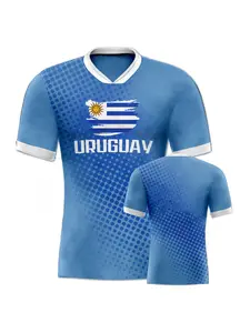 Uruguay Football Jersey Men's Breathable Soccer Shirt Uruguay National Team Fan Training Uniform