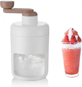 Hand-cranked Shaver Ice and Snow Cone Machine, Manual Shaved Ice Machine Household Protable Small Slushie Machine - BPA Free