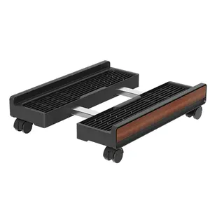 【Free Shipping】1pc Mobile CPU Stand with Wheels, Adjustable Width, 16.8" Stable Base, Lockable Casters, Easy-to-Move Computer Peripheral for Gaming Setup & Office (Black)