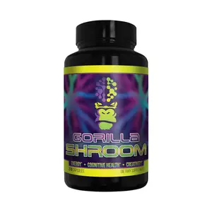 Gorilla Shroom Nootropic Mushroom Supplement -  Lion’s Mane, Cordyceps, Reishi, Maitake - For Energy, Immune Health & Focus - (30 Servings)