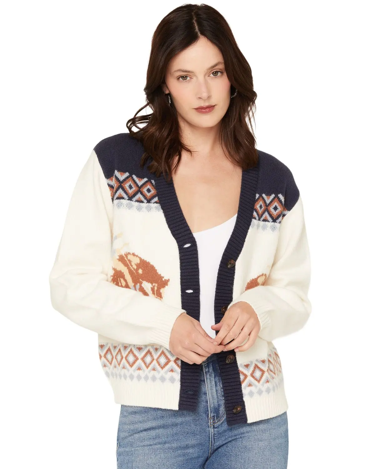 Idyllwind Women's Women'S Hayden Horse Icon Cardigan - Iwfa26sw6-Khk