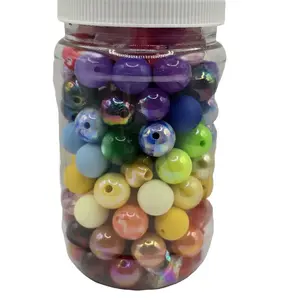 Acrylic Beads Rainbow Craft Jars 500ml or 950ml DIY Jewelry Making Bracelet Making Beaded Tassel Charms Charm Accessory