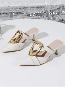 Women's Fashionable Pointed Toe High Heel Sandals, Elegant Buckle Design Sandals for Party, Daily Clothing Decor for Women & Girls, Elegant Party Shoes, Footwear