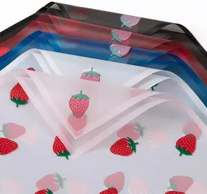 Flower Wrapping Paper - 20 Sheets for DIY Crafts, Strawberry Packaging for Wedding, Birthday, and Gift