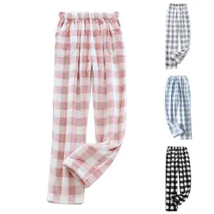 2025 Bop House Pajama Pants Warm Flannel Casual Loose Fleece Lounge Pants Sleep Pants Lazy Pants