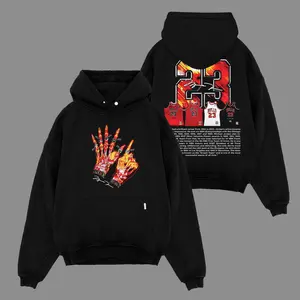 Vintage Michael Jordan Basketball Graphic Hoodie, Retro MJ #23 Legend Cotton Pullover, Championship Ring Oversized Washed Streetwear Hoodie, Y2K Hoops Fan Gift for Men Women and Classic Basketball Collectors