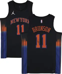 Jalen Brunson New York Knicks Autographed Nike Statement Black 2025-26 Swingman Jersey - Fanatics Authentic Certified