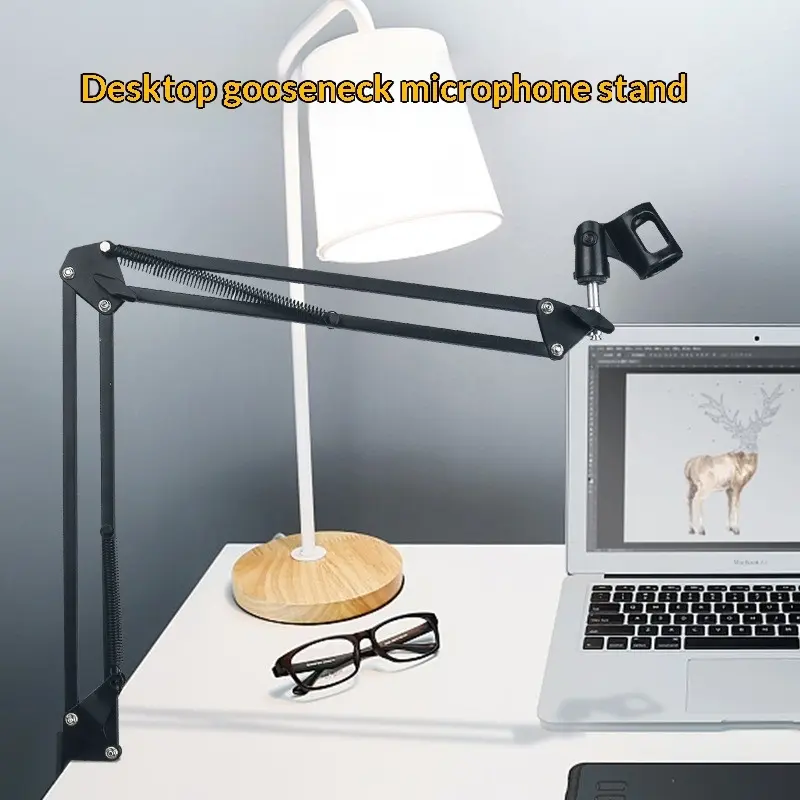 NB35 Live Recording Microphone Desktop Fixed Cantilever Universal Shockproof and Spray proof Mesh Microphone Bracket Accessory Set Adjustable Mic Stand