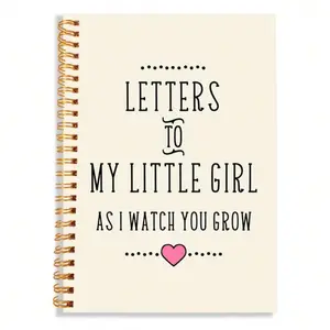 1 Spiral Notebook Gift for Daughter Granddaughter Niece, rule line notebook,Perfect Baby Baptism Present New Mom Keepsake Diary Letter Writing Journal