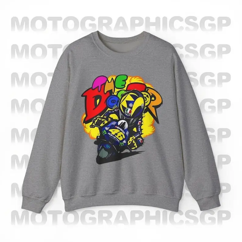 Valentino Rossi 46 MotoGP Unisex Sweatshirt, Valleyellow 46 Crewneck, Racing Fan Apparel, MotoGP Gift, Graphic Tee Merchandise
