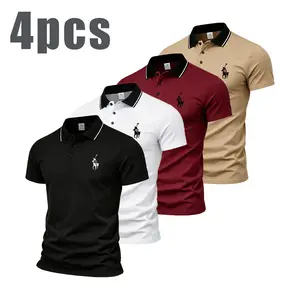 Men's Classic Polo Shirt, Slim Fit Breathable Casual Top, Business Casual Short Sleeve Polo Shirt tiktokshopspringglowup,summervibes