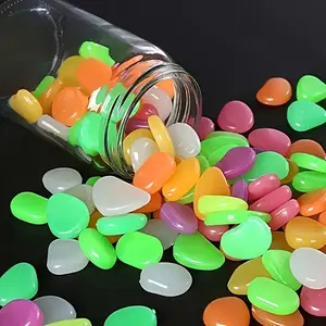 1200 Brilliant Stones Decor Garden Path Space Metal Art Multicolor Pebbles for Outdoor Decoration, Mixed Shapes