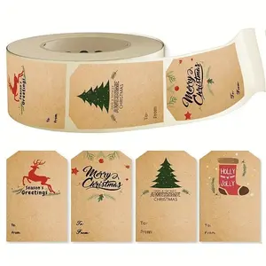 Vintage Charm Decorative Sticker Roll, 300/500 Sheets, Versatile Gift Wrapping Labels for Holiday Home & Party Decor (Home & Festive Party Supplies)