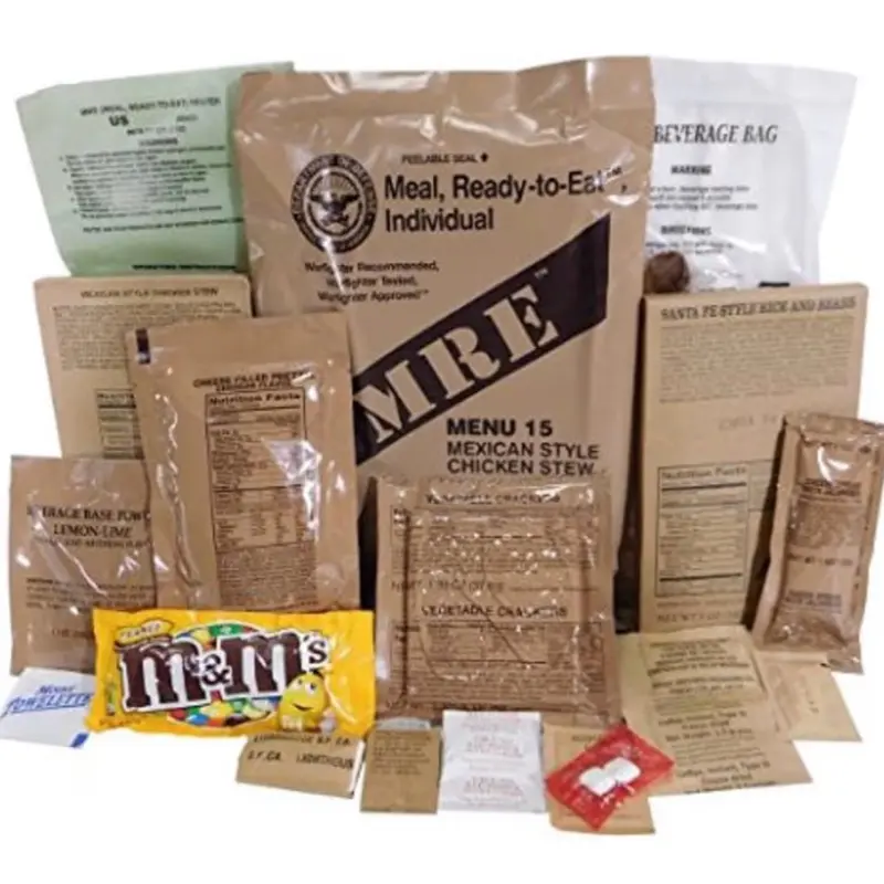 (1) Random MRE Meal Ready to Eat, Emergency Food Supply, Survival Kit Camping Outdoor Inspection 2025, 2026 or Better (1 Meal (Random), 1, Count)