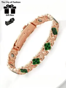 Luxury Women's Pure Copper Magnetic Bracelet, Elegant Bangle, Trendy Bangle, Fashionable Bracelet Style, 3500 Gauss Strong Magnet Daily Accessory, Stylish and Comfortable Jewelry for Everyday Wear