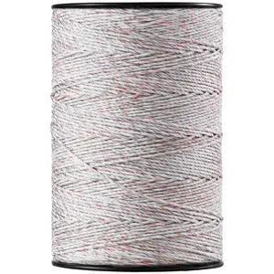 VEVOR Electric Fence Wire,  2625Ft 800M Portable Polywire, 3/32" Diameter 9 Mixed Metal Strands for Reliable Conductivity and UV, Rust Resistance, Fencing Rope Line for Horse, Cattle, Livestock