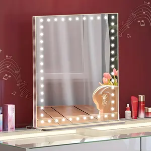 VANITII Hollywood 10''x 12'' Makeup Vanity Mirror with Lights, Bluetooth, and Detachable 10X Magnification