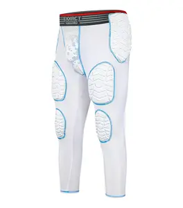 Men's Combat 7-Pads Compression Pant (White)