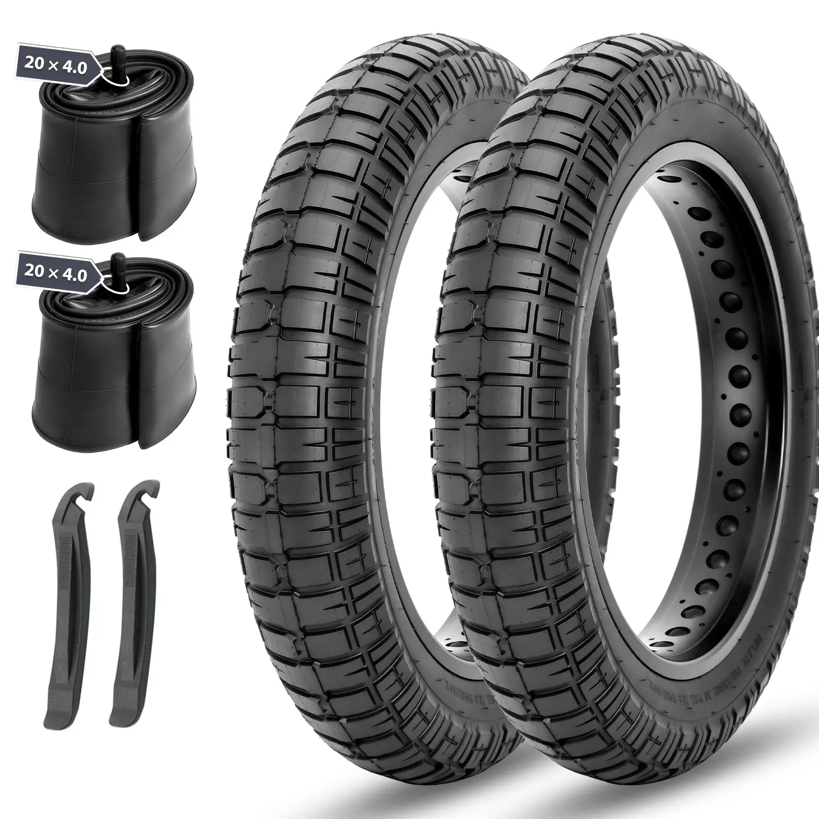 MOHEGIA E-Bike Fat Tire 20x4.0/26x4.0", Folding Premium Rubber Accessory with Advanced Tread, Heavy-Duty for All-Season Riding on Rough Terrain & Beach, Ebike Fat Tire, All Terrain Bicycle, Accessories, Folding Frame