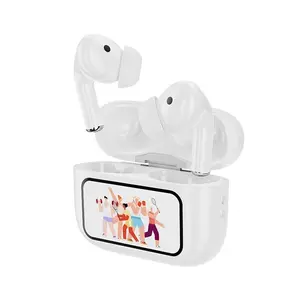 Sports Wireless Earbuds Enc Noise Reduction Full Color Smart Screen Ultra Long Battery Life Clear Sound Stable Connection for Workout Music Daily Use