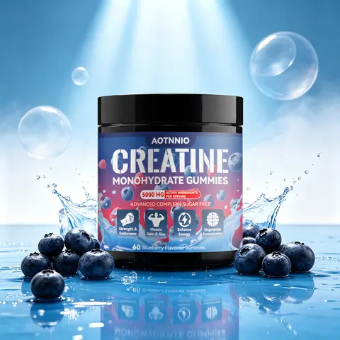 Creatine Monohydrate & Carnitine Blend Gummies 5000MG, Gluten-Free Daily Wellness Supplement,Energy Boost, Fitness Supplement - Sugar-Free