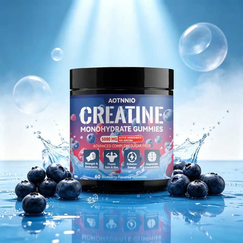 Creatine Monohydrate & Carnitine Blend Gummies 5000MG, Gluten-Free Daily Wellness Supplement,Energy Boost, Fitness Supplement - Sugar-Free