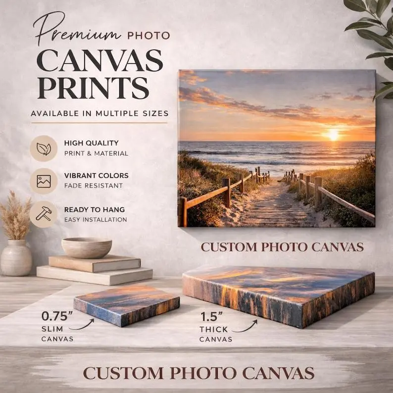 Custom Photo Canvas  poster, Personalized Canvas Wall Art, Large Family Photo Canvas, Custom Picture  poster, Wedding Photo Canvas Gift