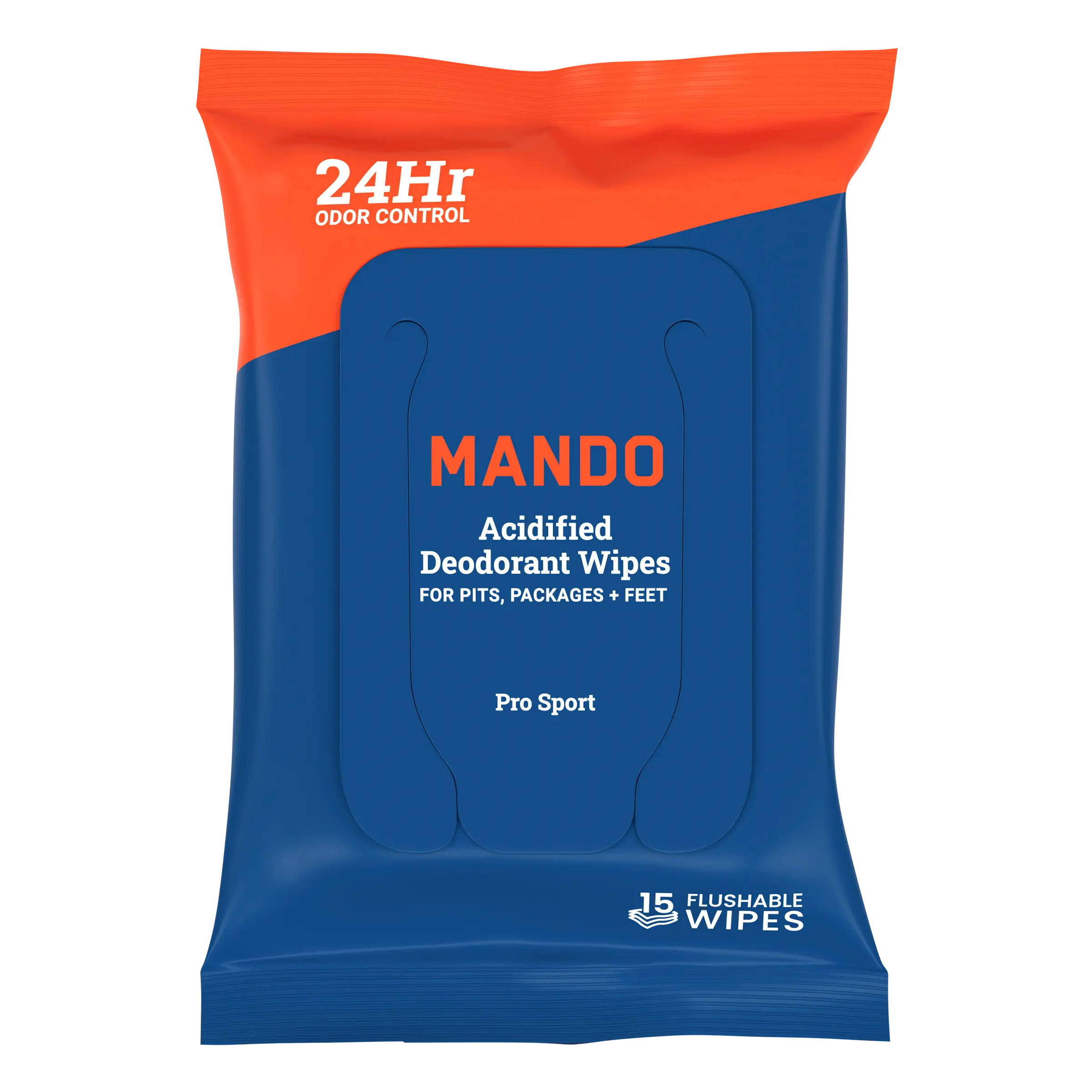 Acidified Deodorant Wipes - 15 count. For Pits, Packages, and Feet