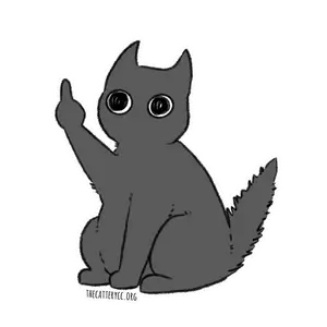 Spicy Black Cat Finger Sticker