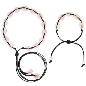 Shell Necklace with Shell Bracelet Set