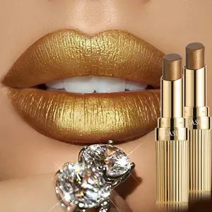 Two-Pack Huasurv Women's Long-Lasting Shimmer Glossy Lipstick, Lipgloss, Fine Sparkle, Natural Finish, Perfect for Beginners and Parties, Valentine's Gift