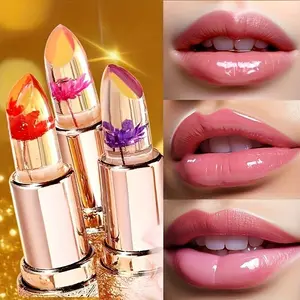 Flower Design Color Changing Lipstick,1Pc Moisturizing Lip Balm, Girls and Women Makeup Accessory, Christmas Gift,lip plumper gloss lip stain Cosmetic Hydrating Makeup Radiant makeup products,Lip Oil for Girls & Women,Lip Moisturizer,Lip Care Lipgloss