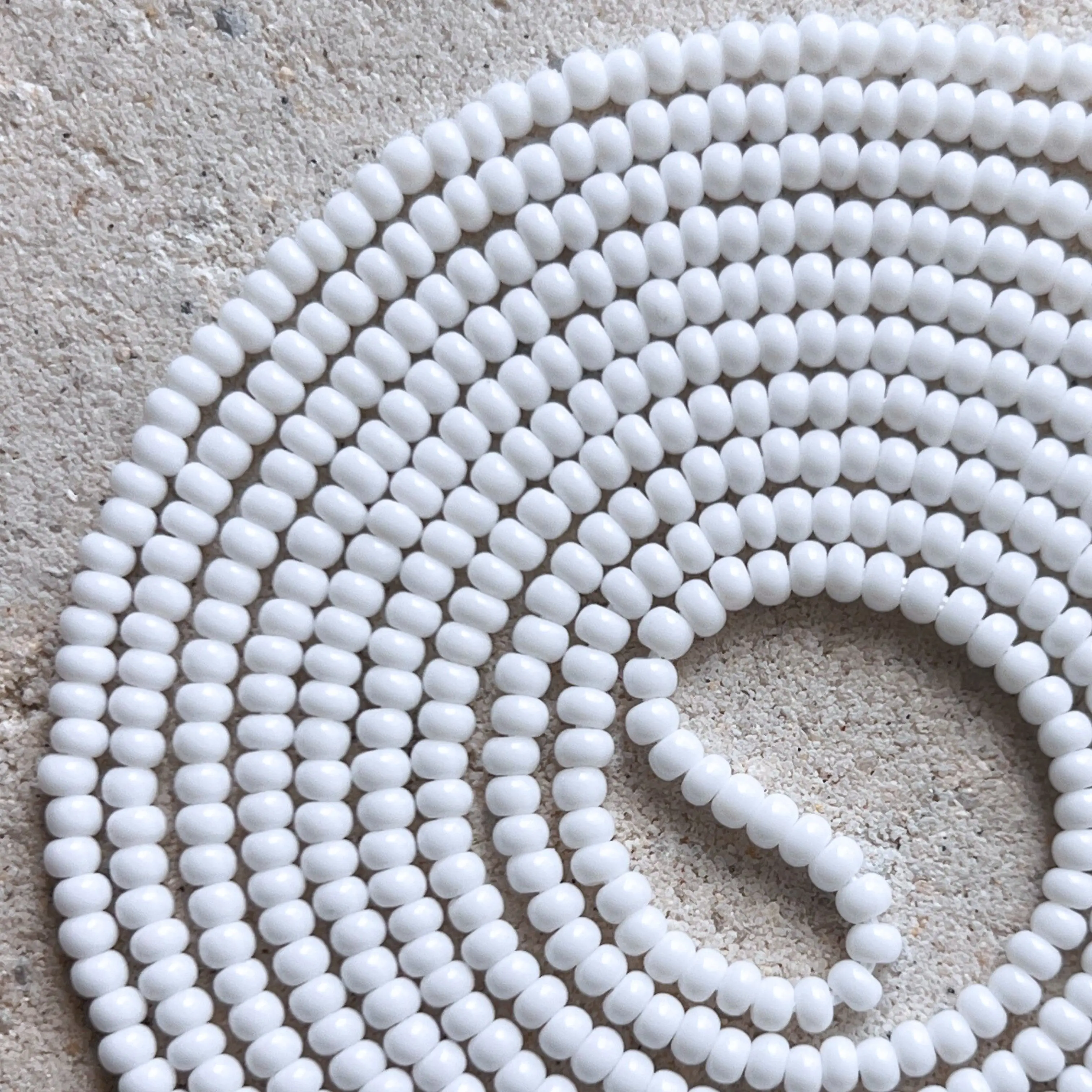 PURITY - Tie On Waist beads - 45 to 60 inches Waistbeads - White Waistbeads - Belly Beads - Body Beads - African Waistbeads Made By Venus