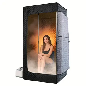 Portable Large Home Steam Sauna with Remote Control & Folding Chair Personal Sauna Tent 9-Layer Temperature Control Professional-Grade Heating