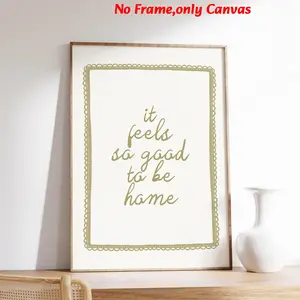 1 pc, wall art, vintage poster, vintage letters print, home feeling postcard print, olive green background painting, living room aesthetic, bedroom decor, apartment decor, housewarming gift, unframed