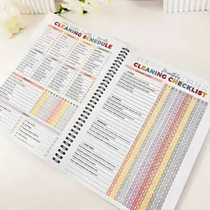 ADHD Cleaning Planner A4 Size Daily Weekly Monthly Schedule Checklist Notebook for Home Office Dorm Durable Cover Smooth Pages Office Stationery Essential Plannerbook