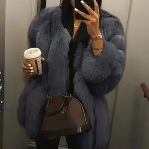 Genzi Faux Fur Puff sleeve Jacket Clothes Outerwear Winter Womenswear Coats Solid