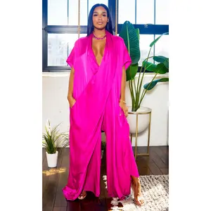 Luxe Drape Loose Fit Jumpsuit - Magenta PREORDER Ships End August