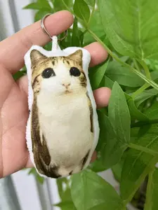 Adorable Plush Keychain Pendant, Sound-Activated Meow Owl Voice Keychain, Cute Abstract Novelty Gift for Students, Choking Hazard Warning