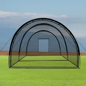 Batting Cage, Heavy-Duty Baseball Practice Cage, Sturdy Frame and Net Design, Multi-Sport Hitting and Pitching Training Gear for Baseball Softball Golf, Perfect for Backyard and Field Use