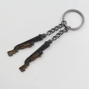 Double Pump Keychain - Fort Inspired Keychain - Video Game Keychain - Metal Material
