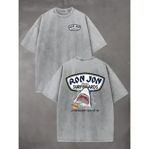 Unisex Ron Jon Surfboards Shark Graphic Washed Tee |     100% Premium Cotton |     Oversized Relaxed Fit |     Retro Beach Surf Aesthetic |     Y2K Casual Streetwear |     Trendy Summer Vacation Top gift shirts men clothing tv show white soulja boy outfit