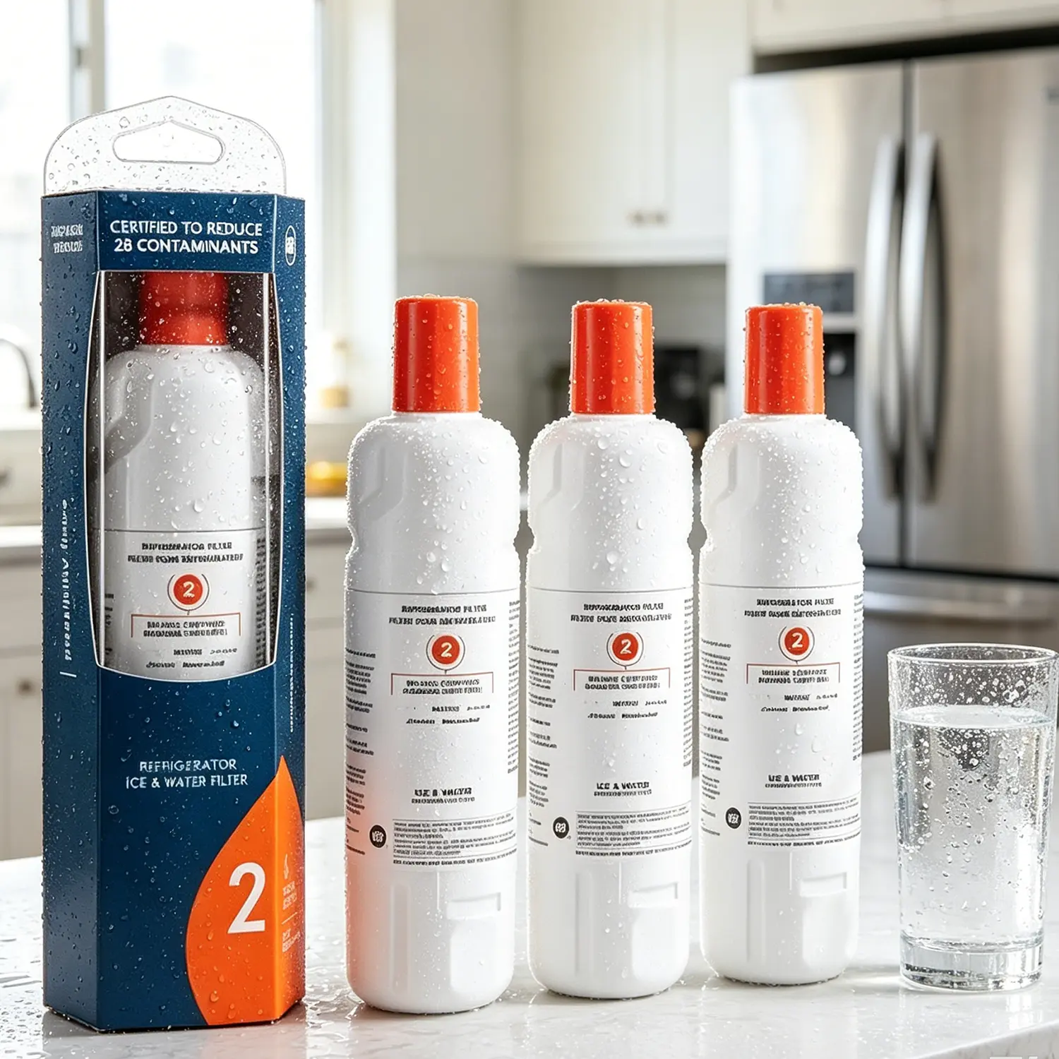 Genuine EveryDrop Filter 2 Refrigerator Water Filter - EDR2RXD1 Replacement for W10413645A, NSF Certified, Reduces Lead/Pesticides/Pharmaceuticals, Safe Water Filtration, 6-Month/200-Gal Capacity, Easy Installation